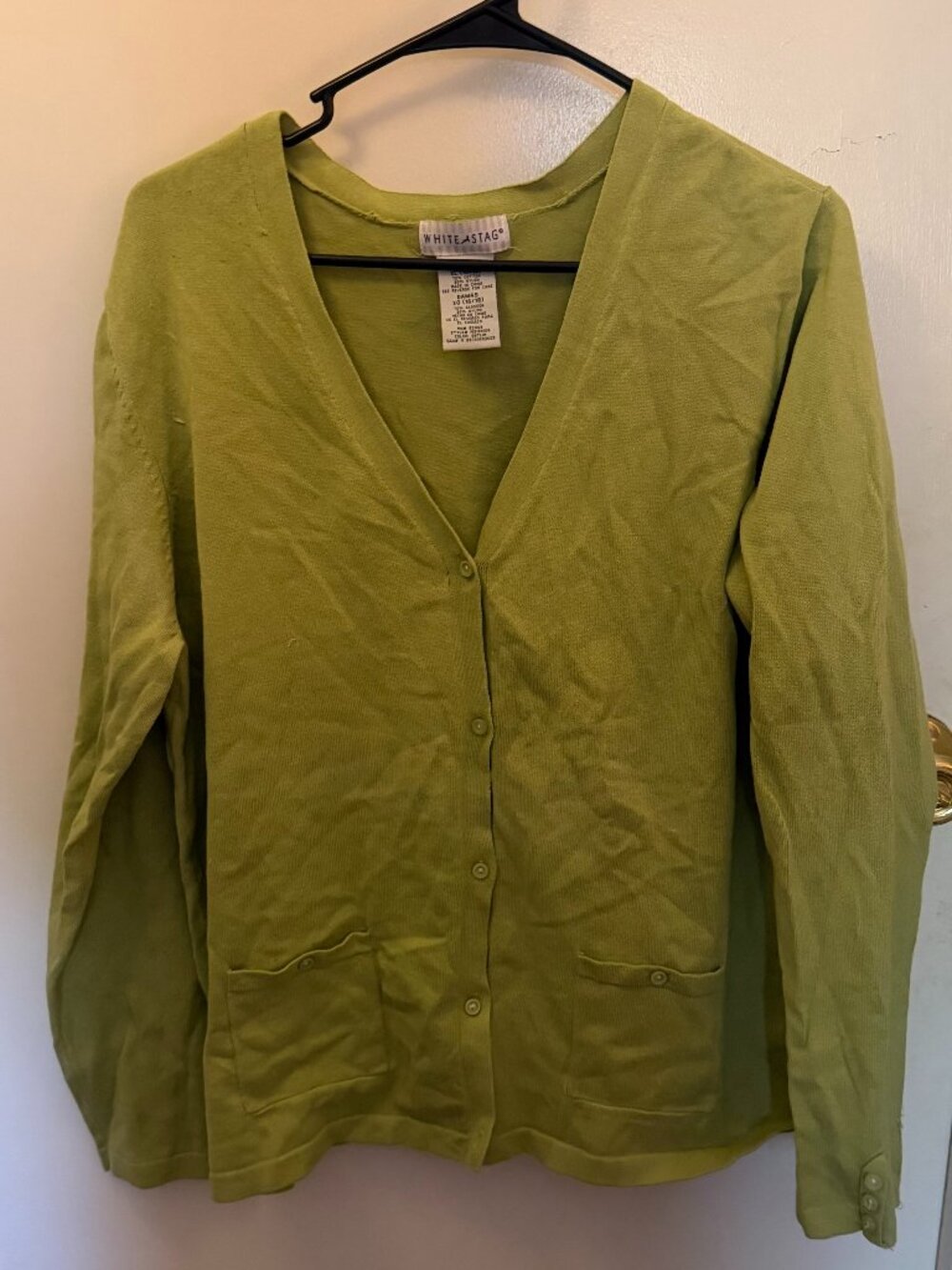 White Stag Avocado Green Cardigan W 16-18